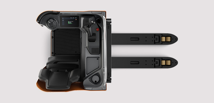 Toyota BT Levio állványos LSI raklapszállító targonca felülnézetből